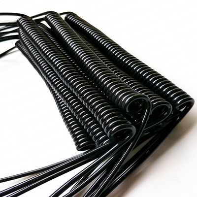 TPU सर्पिल कस्टम कुंडलित केबल बहु - प्रयोजन काले रंग 1.2 - 8.0 मिमी के साथ